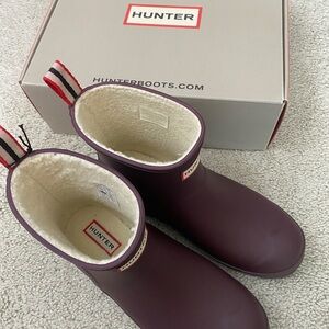 Hunter Dark Red Insulated Boots